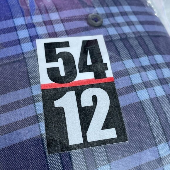 Peter Millar Mens Large Plaid Button-Up Shirt Purple Blue Cotton 5412 - Picture 6 of 7